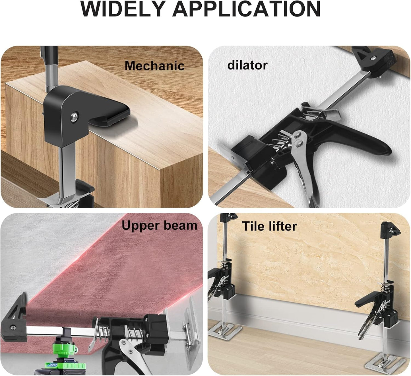 [Upgrade] Labor Saving Arm Jack 2 Pack,15.5 Inch Stainless Steel Furniture Lifts with Handbag,Hand Furniture Jack Lifter Tool for Installing Cabinets,Flooring&Windows,Load 440LBS
