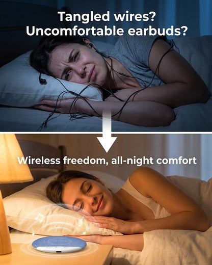 Under Pillow Speaker for Sleeping, Bluetooth Sleep Speaker with Portable Bluetooth Speakers and Timer, Headphone-Free Mini Sound Speaker for Side Sleepers (Pink)