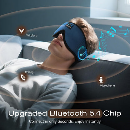 Sleep Mask with Bluetooth 5.4 Headphones, Removable 3D Eye Cups, Timing Sleeping Headphones for Side Sleepers, Wireless Music Eye Mask Speakers for Men, Women, Tech Gifts, Pink