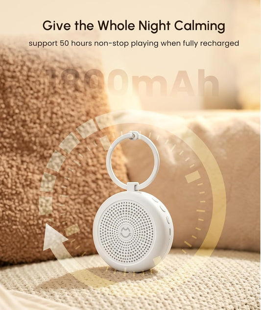 Portable White Noise Machine for Sleeping, 29 Soothing Non-looping Sounds for Adults & Kids, 50h Babies Sleeping Sounds Machine, Timer, Memory Function, Traveling, for Relax-2026 Updated Version