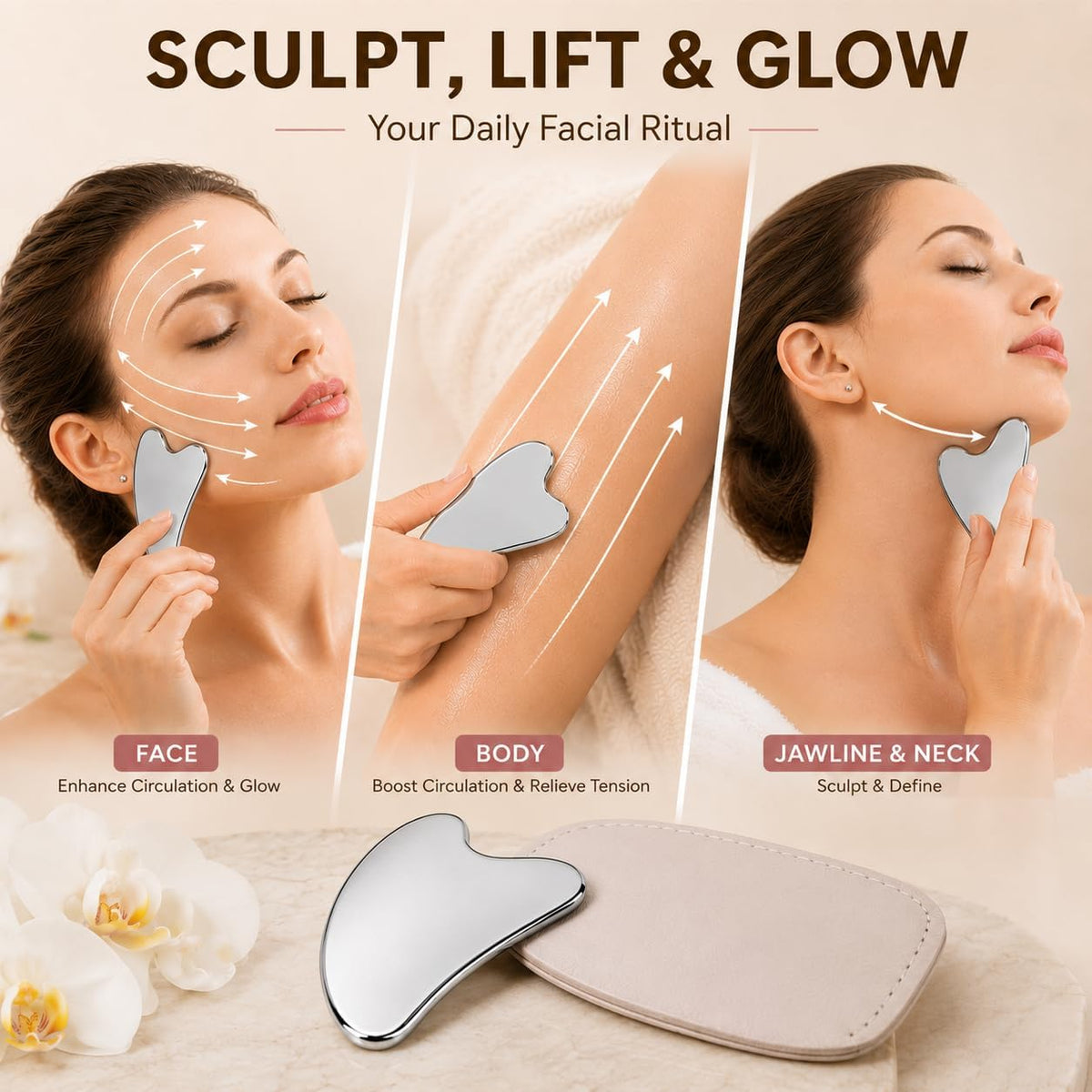 Wood Therapy Massage Tools Set, Maderoterapia Massage Kit with Wooden Gua Sha Tools, Body Sculpting & Lymphatic Drainage Massager, Muscle Relaxation Roller for Face, Back, Legs & Full Body