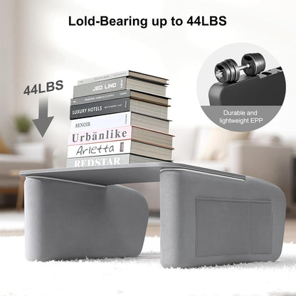 OPTIXCELL Wooden Lap Desk Pillow for Laptop with Arm Rests for Bed & Couch