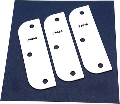 Door Hinge Shims (Set of 3) Hinge Spacer for Interior and Exterior Door Alignment - for 3.5", 4" and 4.5" Standard Hinges (3mm Thick, White, 3.5-inch)