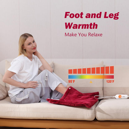 Gintao Electric Heated Foot Warmers for Feet,22"×20" Soft Foot Heating Pad