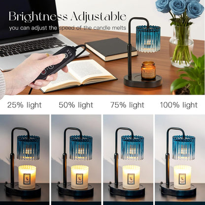 Candeldo Candle Warmer Lamp with Timer: Black Wax Melt Warmer