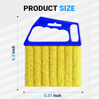 3pcs Window Blind Cleaner Duster Tool,2026 New Cleaning Tools,7 Fingers Washable Microfiber Dusters for Cleaning,Crevice Cleaning Brush, Duster for Venetian Blinds & Air Conditioner Vents（Orange
