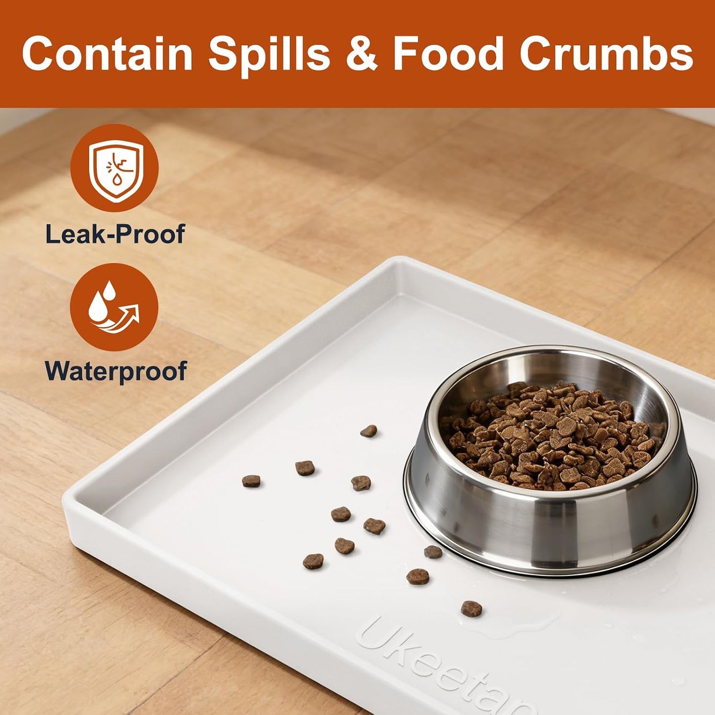 34" x 22" Extra Thick Silicone Mat Waterproof with Raised Edge, | Under Sink Mat for Kitchen & Bathroom, Kitchen Cabinet Liner, Multi-Purpose for Storage & Protection