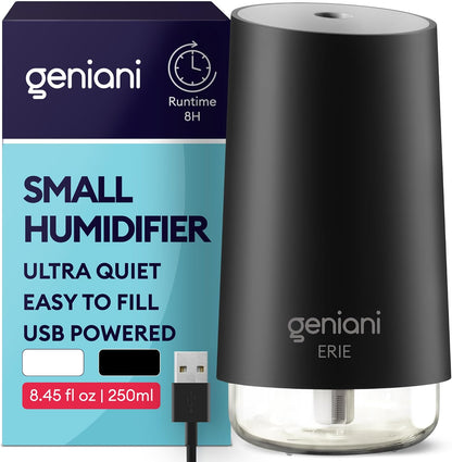 GENIANI Cool Mist Air Humidifiers for Bedroom, Plants, and Large Rooms - Quiet Humidifiers for Baby Room with Auto Shut Off & Night Light (3.9L, White)