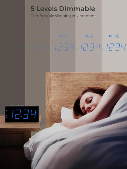 Vibrating Alarm Clock for Heavy Sleepers with Bed Shaker, 116dB Dual Alarms