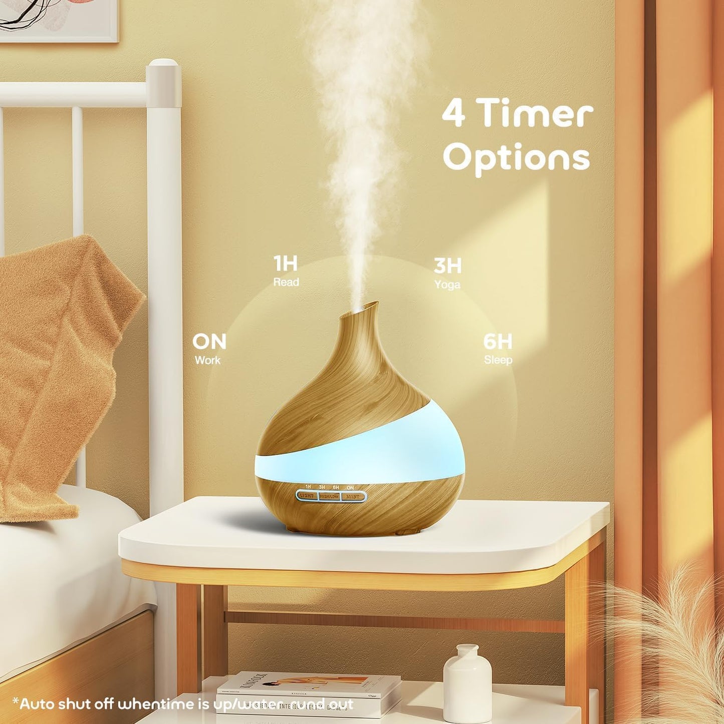 𝟒𝟖%𝐨𝐟𝐟 HJTHJT Essential Oil Diffuser: 500ML Aromatherapy Diffuser with Remote Control for Hotel Spa Yoga Room - Humidifiers for Bedroom with 14 Colors LED Night Light for Kids/Women