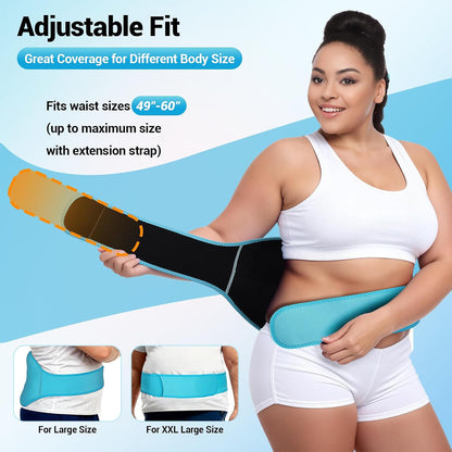 Comfytemp Large Ice Pack for Injuries Reusable Gel Ice Pack for Lower Back Pain Relief, Sciatica, Hot Cold Wrap Compress Recovery Item for Surgery, Swelling, Lumbar, Shoulder, Knee, Hip, for Men Women