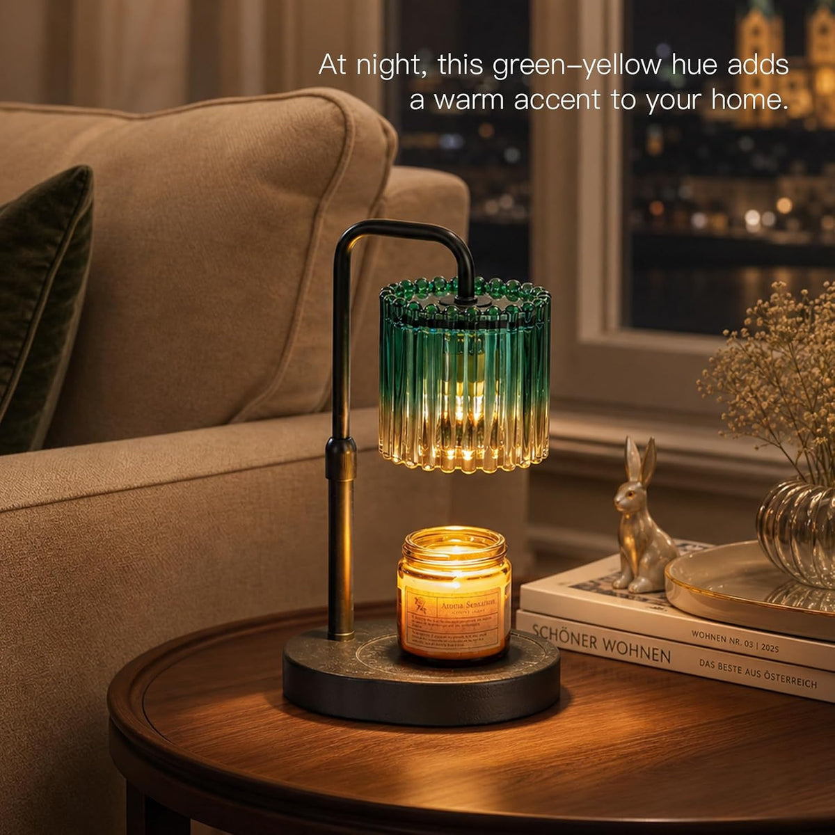 Candeldo Candle Warmer Lamp with Timer: Black Wax Melt Warmer
