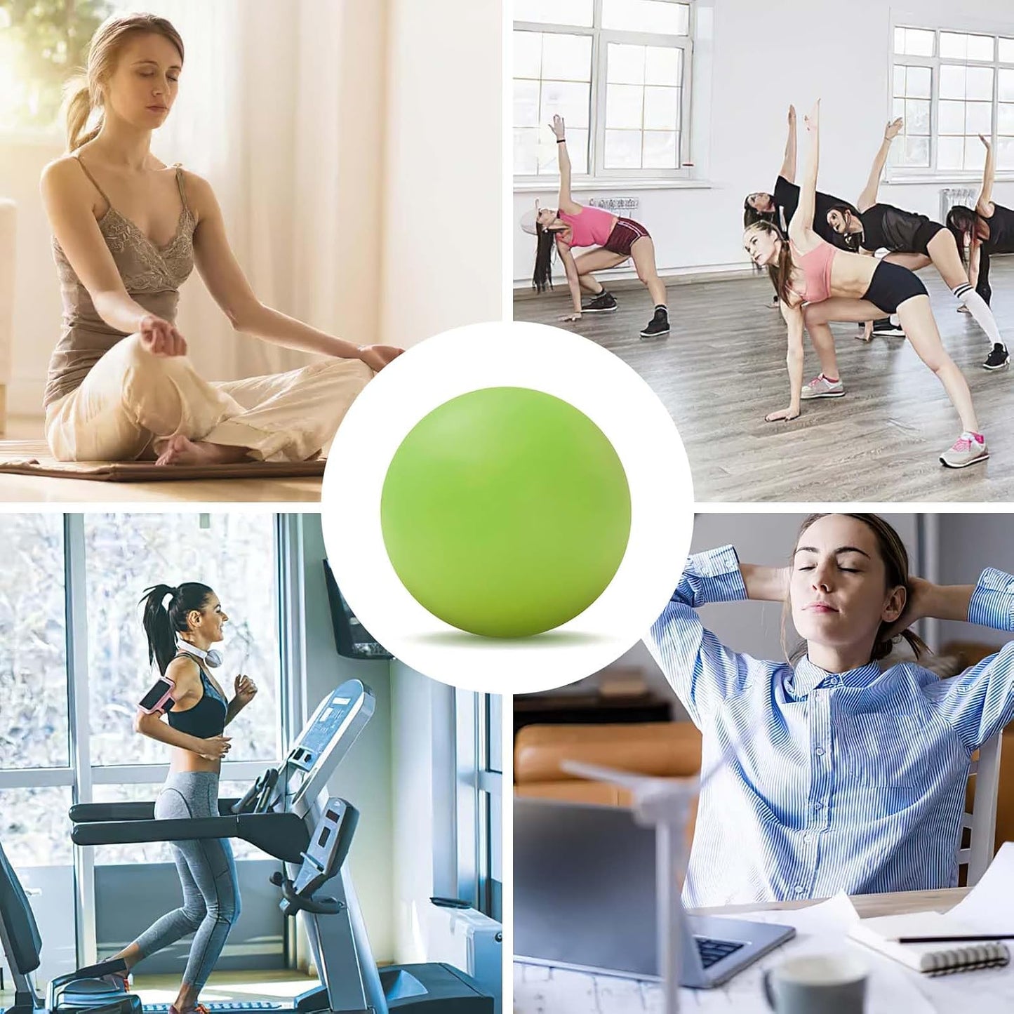 WOVTE Massage Lacrosse Ball Therapy for Sore Muscles Myofascial Release | Shoulders, Neck, Back, Foot, Body, Deep Tissue, Trigger Point, Muscle Knots, Yoga