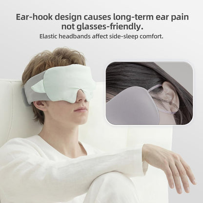 22mm Mulberry Silk Sleep Mask,3D Lash Friendly Eye Mask Adjustable Gray