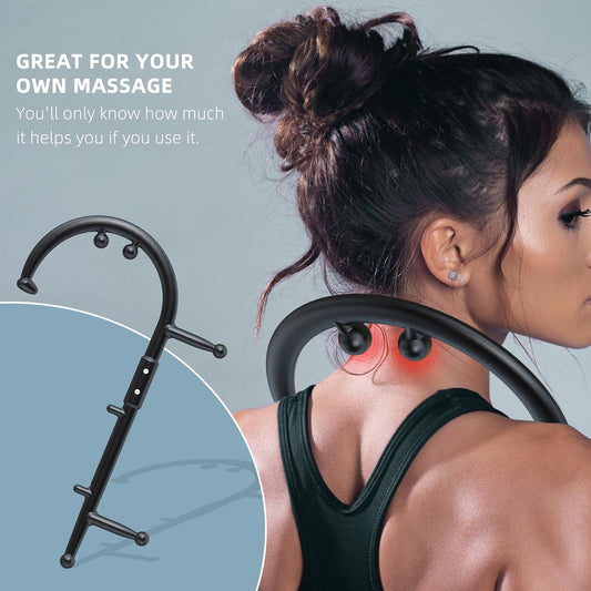 KEINE MARKE Massage Trigger Point Cane Body Deep Tissue Handheld Back, Neck, Shoulder, Leg and Feet Massager Rod, Muscle Release Tool Self Massage Hook Cane for Women & Men (Upgraded Blue)
