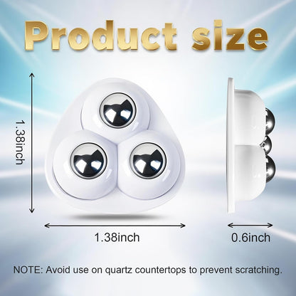 Self Adhesive Appliance Sliders 8 Pack Kitchen & Furniture Rollers | Move Small Appliances Easily 360° Glide No Tools Peel Stick 12lbs Per Wheel