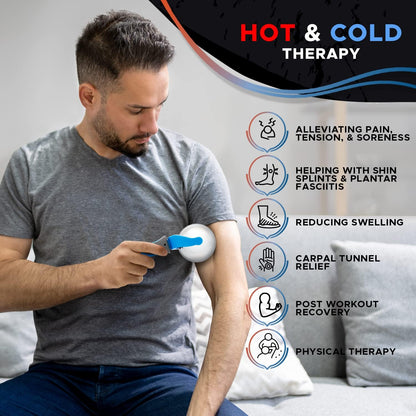 Cold Massage Roller Ball | Cold Therapy | Ice Roller Ball with Handle | cryo Stick | Relieve Muscle Pain (Green)