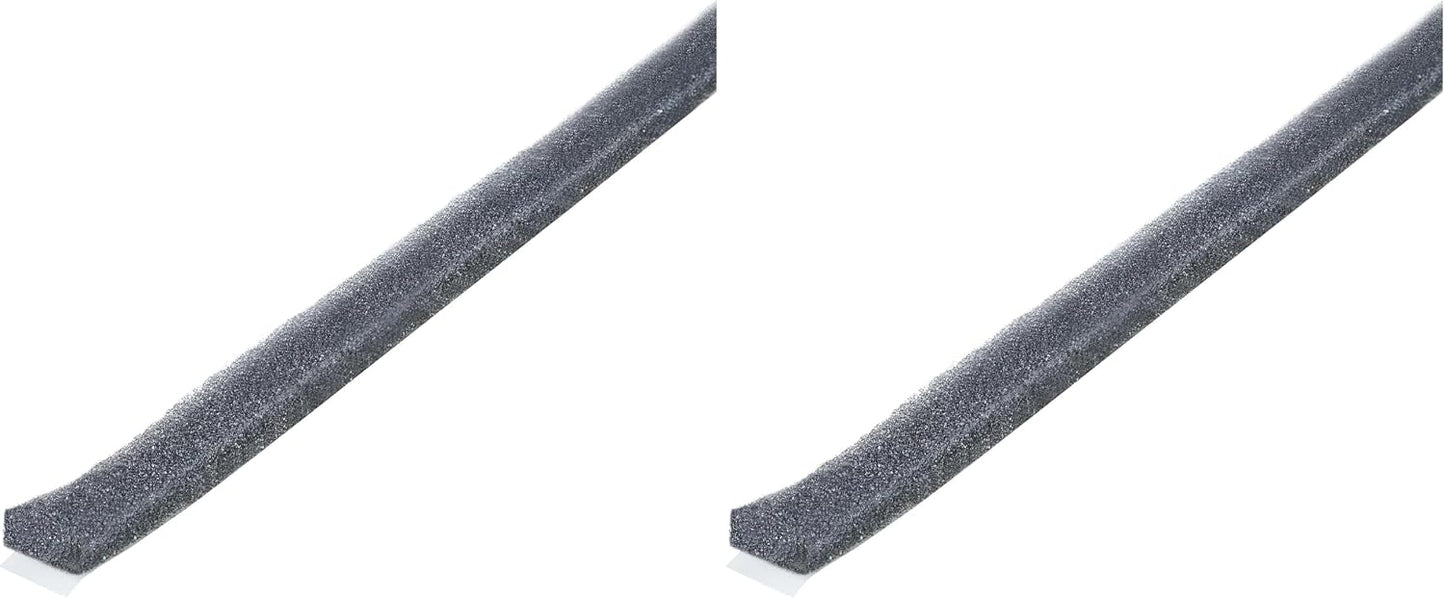 MD Building Foam Window Seal for Ex-Large Gaps, Gray, 17ft | Open-Cell Polyurethane Foam, Self-Adhesive Backing, Cut-to-Length Scissors, Seals Drafts Moisture Dust Insects