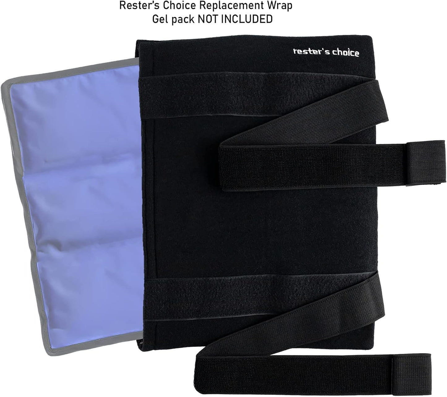 Rester's Choice Ice Pack Wrap Holder with Adjustable Straps for Large Ice Pack 11"-14.5"