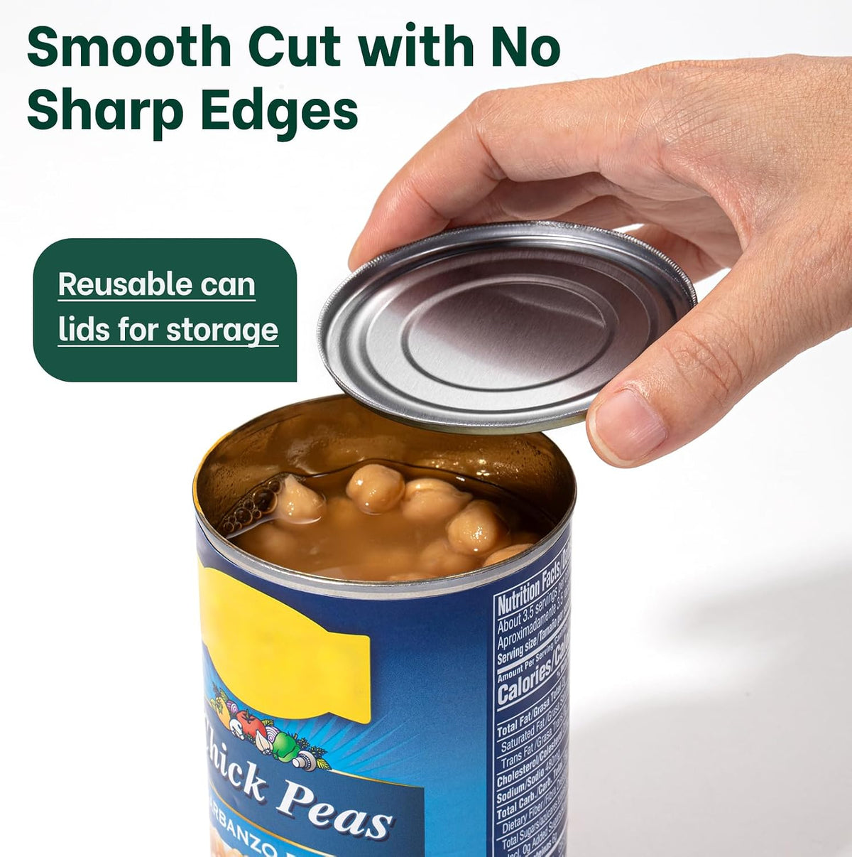 Beneno Side Cut Manual Can Opener, Smooth Cut with No Sharp Edges, Black