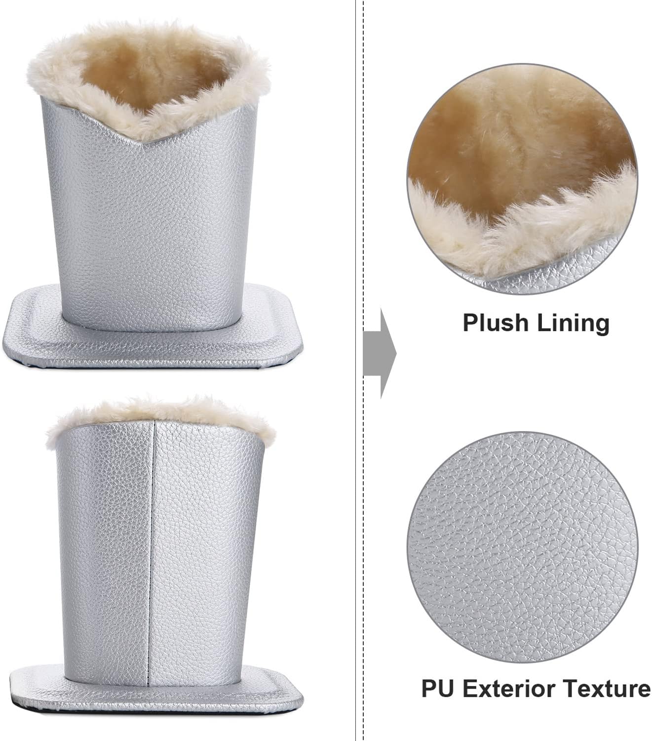 Plush Lined Eyeglasses Holder,Glasses Storage Organizer for Desk, Nightstand, Office,Eyewear Display Case,2 Packs