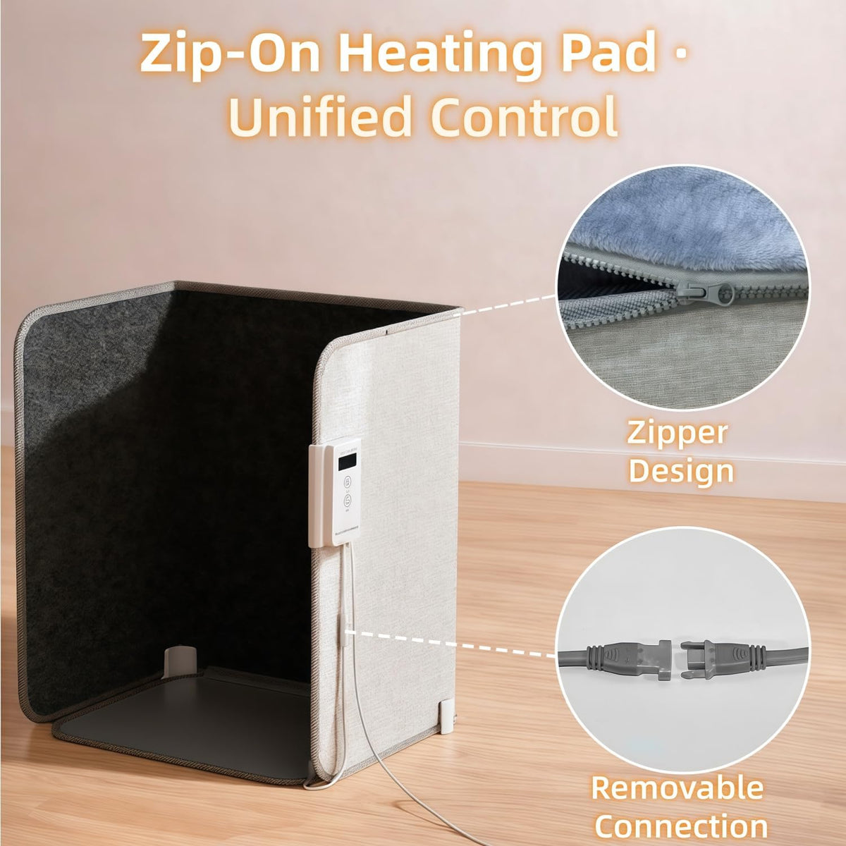 Under Desk Heater, 195W Energy-Saving Foot Warmer with Heating Pad for Feet, Electric Foot Warmer Under Desk 5 Heat Levels, 2 to 8H Timer Quiet Fanless Foot Heater for Office Home Dorm Chochoyah