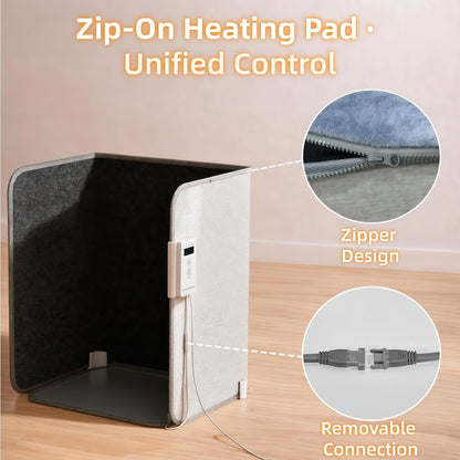 Under Desk Heater, 195W Energy-Saving Foot Warmer with Heating Pad for Feet, Electric Foot Warmer Under Desk 5 Heat Levels, 2 to 8H Timer Quiet Fanless Foot Heater for Office Home Dorm Chochoyah