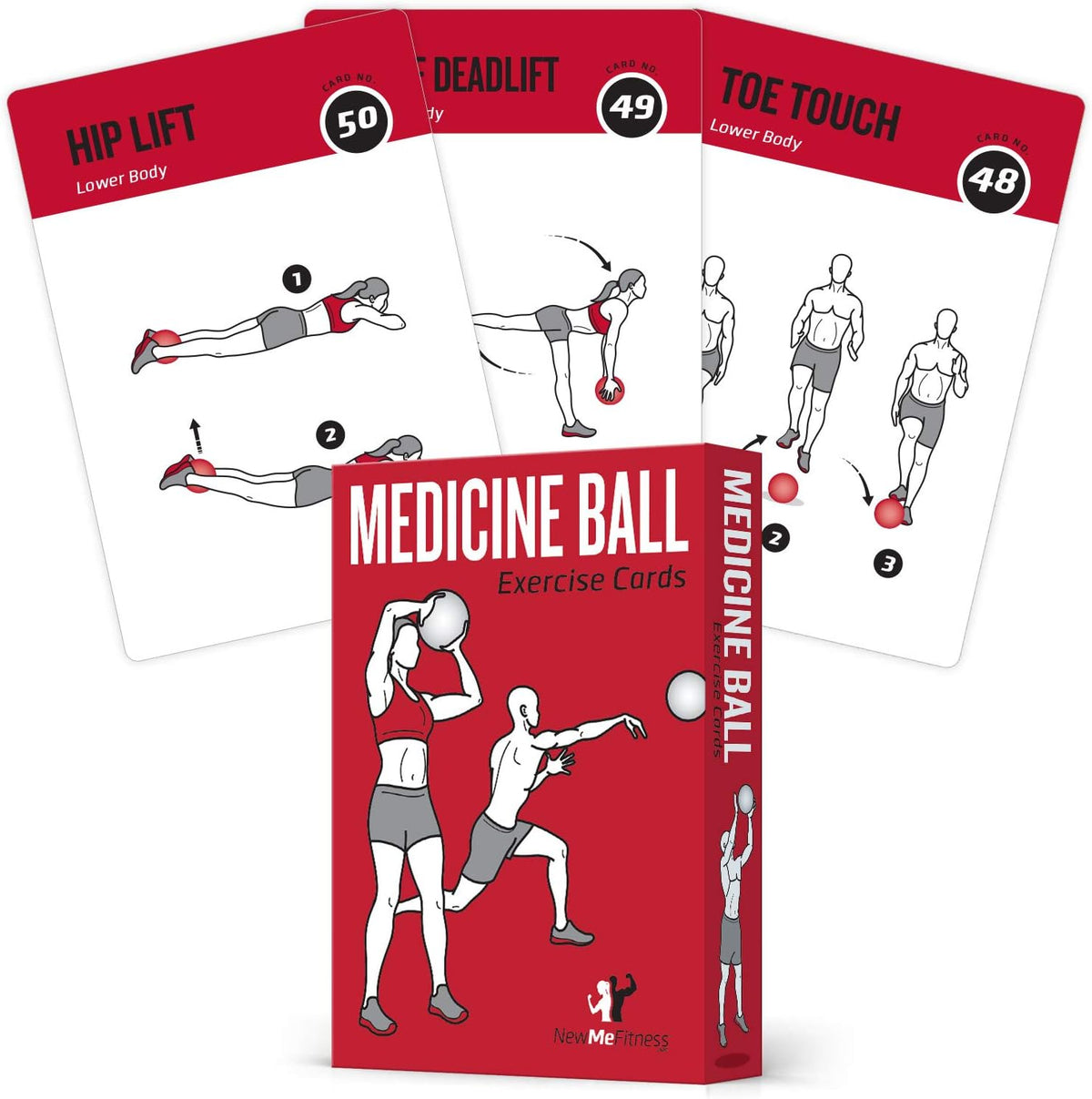 NewMe Fitness Pilates Workout Cards, Fitness Deck for Women and Men