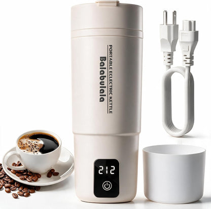Travel Electric Kettle, Balabulala Portable Water Boiler with 6 Variable Presets,Small Electric Kettle With Silicone Base Cover to Prevent water, Boil Dry Protection,14oz