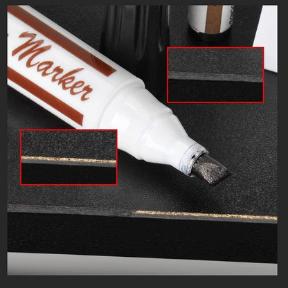 DEWEL Furniture Touch Up Markers, 17-Piece Wood Repair Kit with Wax Sticks | 8 Wood Touch Up Markers + 8 Wax Filler Sticks + Sharpener; Maple, Oak, Cherry, Walnut, Mahogany, White, Gray & Black