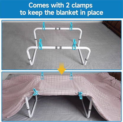Adjustable Bed Sheet Raiser Blanket Lifter Metal Blanket Frame for Foot Pressure Relief & Post Procedure Comfort