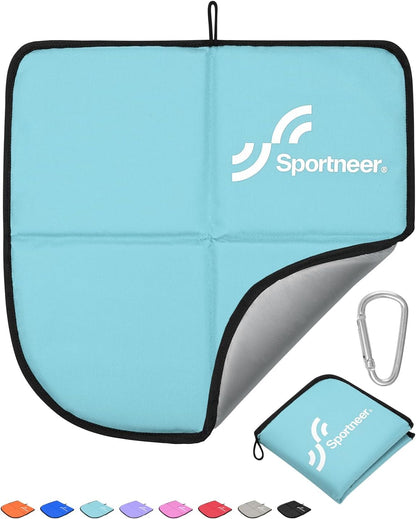 Sportneer Sitting Pad, 0.13lbs Lightweight Waterproof Folding Seat Pad for Backpacking, 15.75'' x 15.75'' Portable Camping Seat Mat for Hiking, Picnics & Outdoor Use