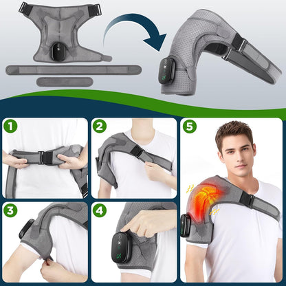 DREAMSOME Shoulder Heating Pad, Heated Shoulder Massager for Pain Relief