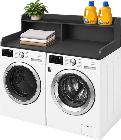 Royxen Laundry Countertop with Storage Universal Fit, Washer and Dryer Countertop with Shelf, Laundry Room Storage, 2-Tier Shelf (Oak)