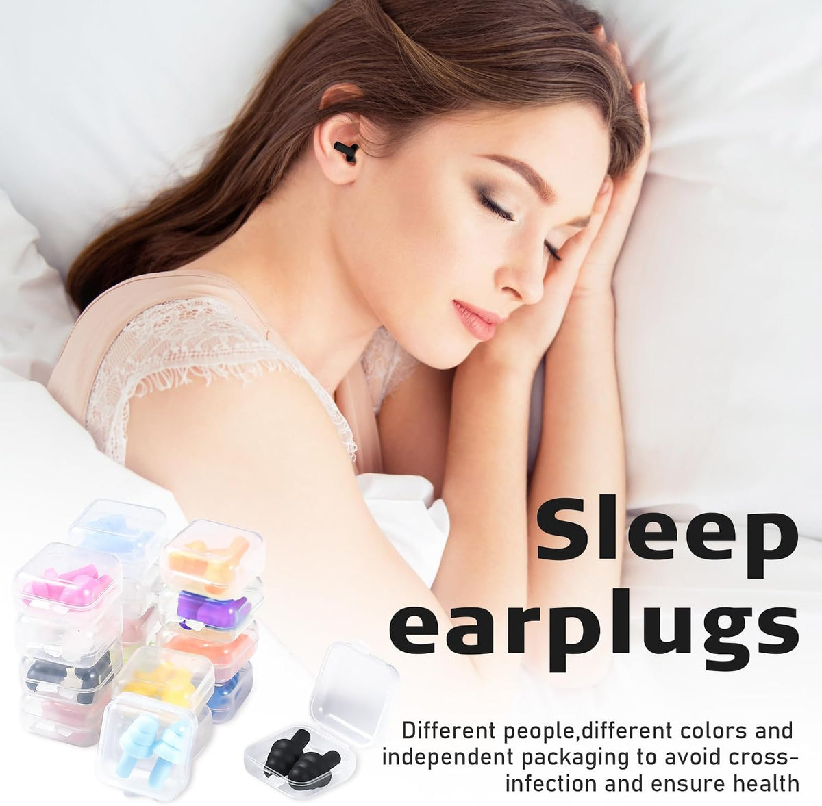 Tondiamo 150 Pairs Ear Plugs Bulk Individually Wrapped Earplug, Multicolor