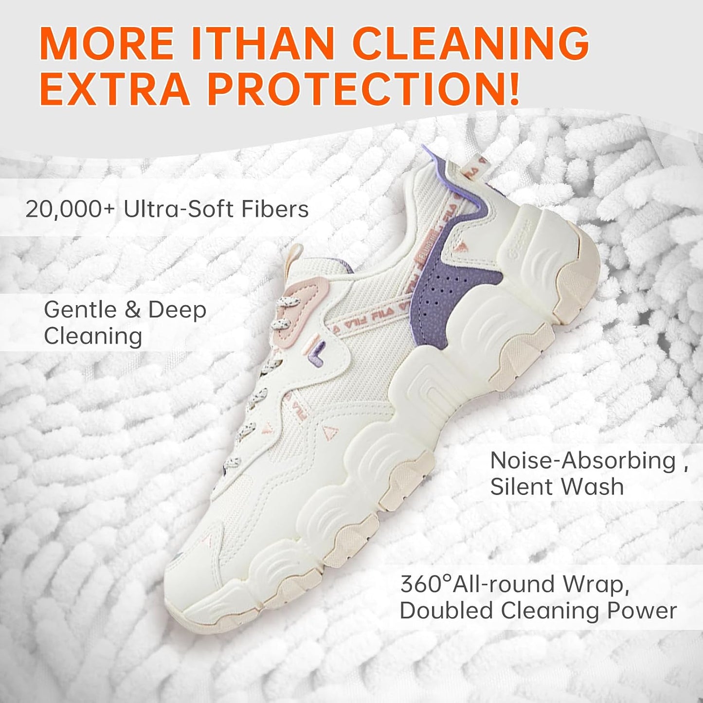 1PCS Blue Shoe Washing Machine Bags for All Shoe Types | Deep Cleaning,Reusable and Durable,Safeguarding Shoes from Scuffs and Deformation,Tear-Resistant Chenille Fabric
