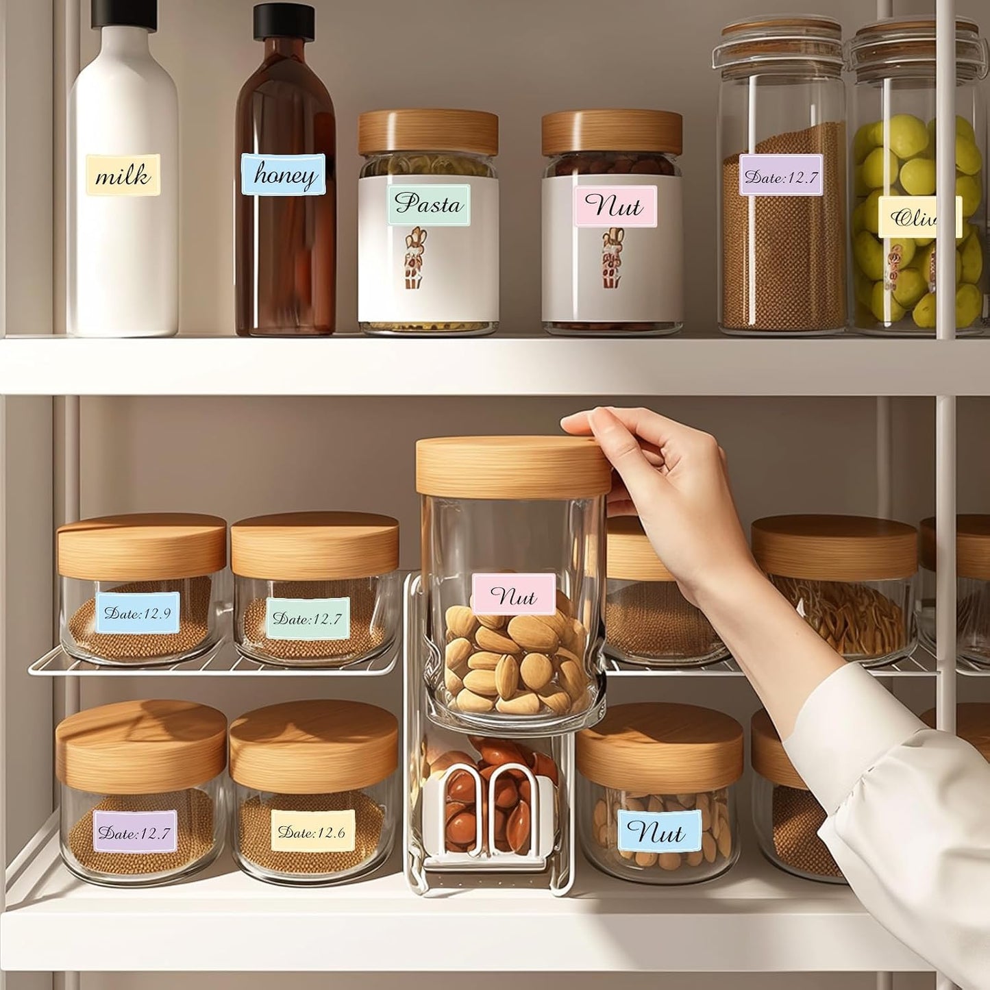 Removable Freezer Labels Stickers, 1 x 3 Inch Blank Removable Freezer Labels Food Storage Stickers, Date Label Waterproof Oil Resistant Easy Clean No Residue- 250 Sheets