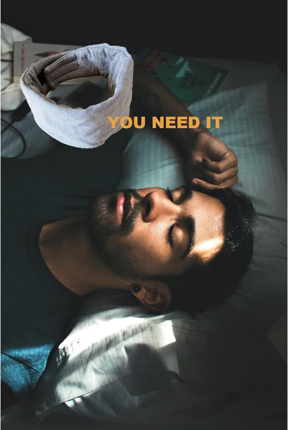 FAN WU Cotton Sleep Mask with Travel Pouch, Zero-Pressure Blackout Mask