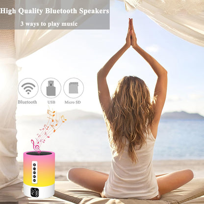 Alarm Clock Bluetooth Speaker, Sound Machine, Night Light, Teen Girl Gifts