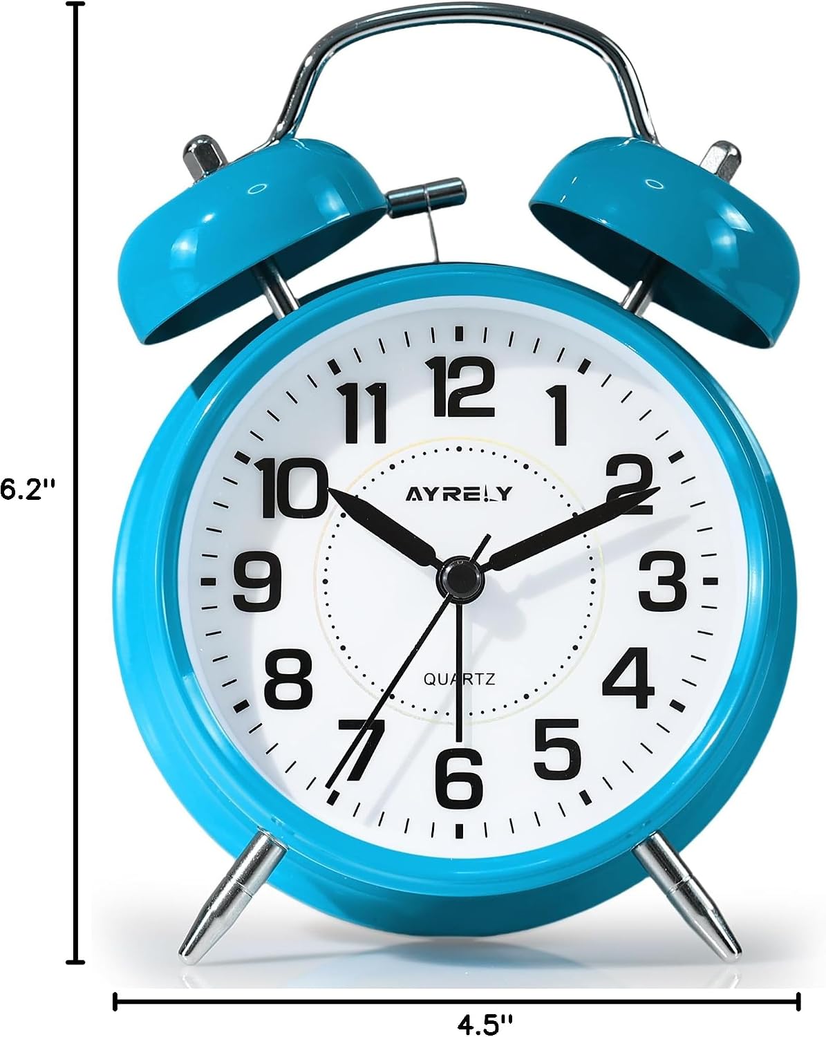 AYRELY® Super Loud Alarm Clock for Heavy Sleepers, 4.5 Inch Twin Bell Retro