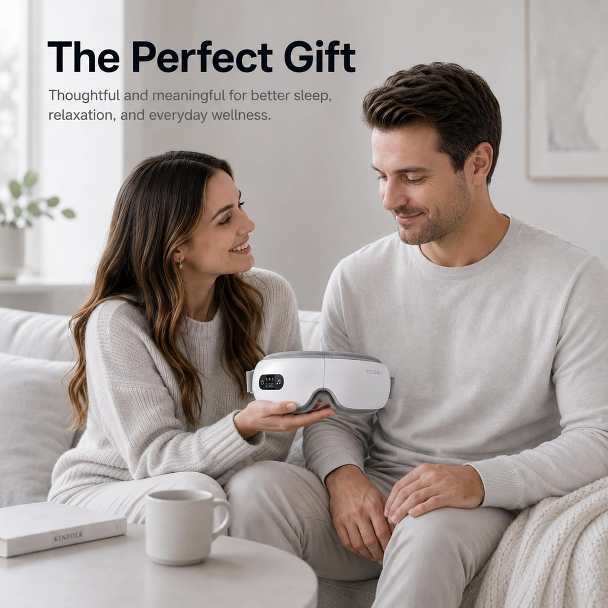 Eye Massager with Heat, Heated Eye Mask for Migraine Relief
