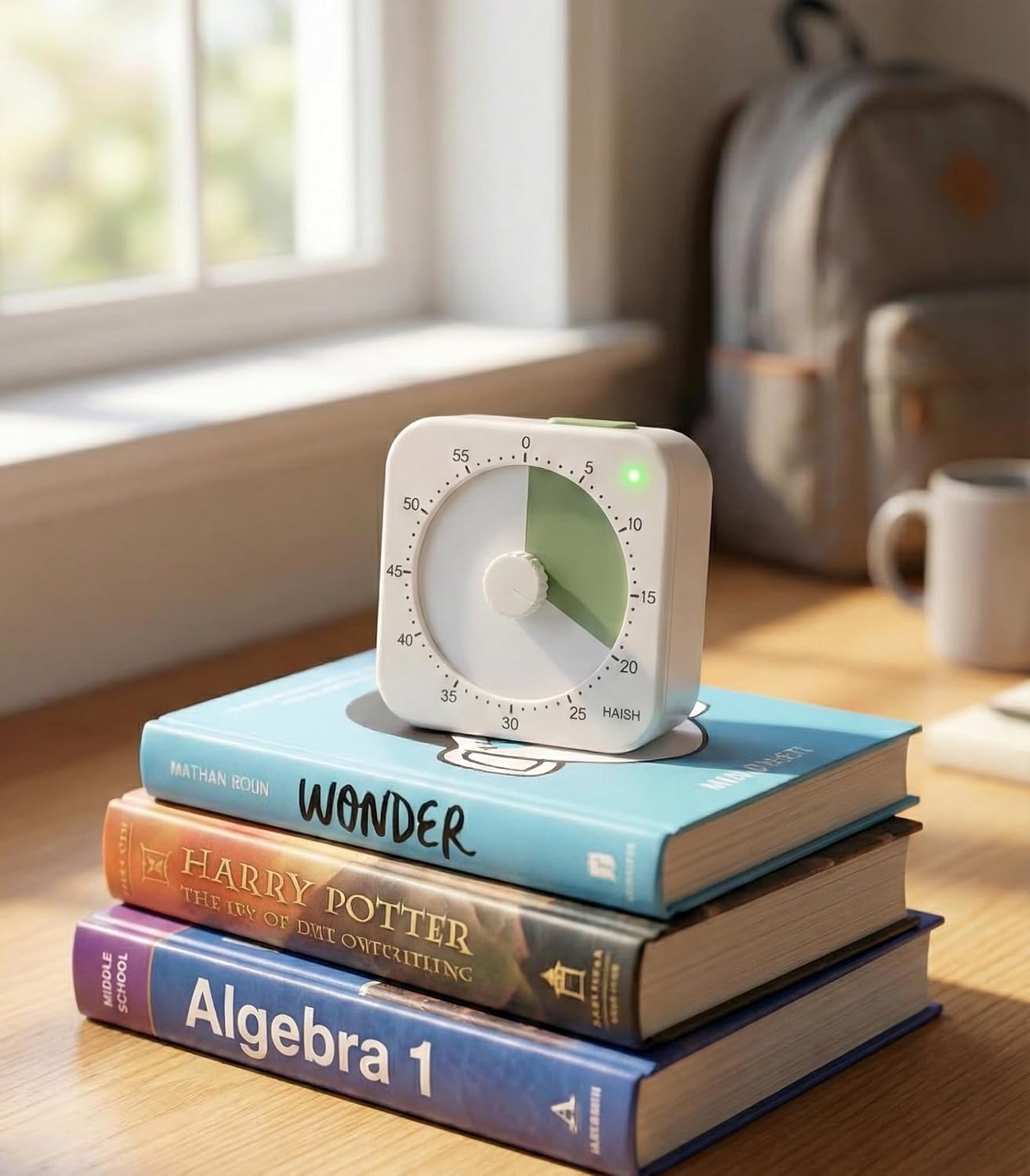60 Minute Visual Timer for Kids - Premium Countdown Timer with Magnetic Back & Pause Function, Silent Operation for Classroom Teaching Home, Time Management Tool(Batteries Included) (Green)