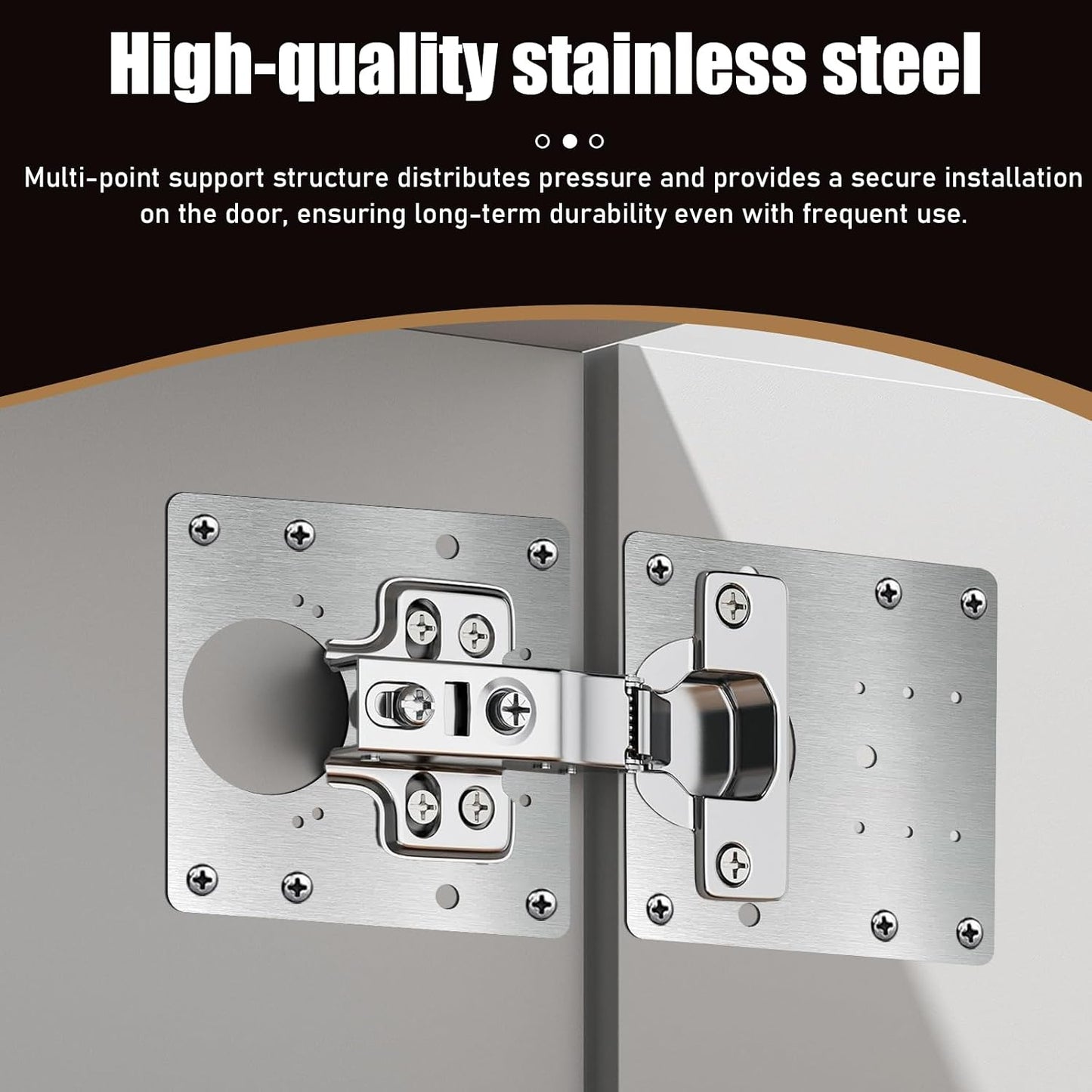 20 PCS Upgraded Cabinet Hinge Repair Plate Kit Thickened by 0.7 mm Stainless Steel Hinge Repair Brackets Kit Metal Hinges Repairs Fixing Plates with Screw for Kitchen Cupboard Door Locker Cabinet Door