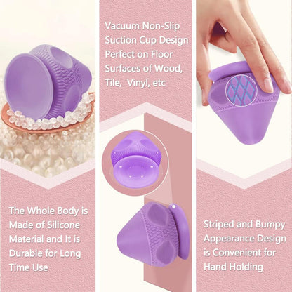 Zelen Trigger Point Massage Ball Shoulder Knot Remover Back Muscle Wall Mounted Massage Ball Deep Tissue Pressure Balls Trigger Point Iliacus Muscle Psoas Release Tool Suction Cup Back Massager