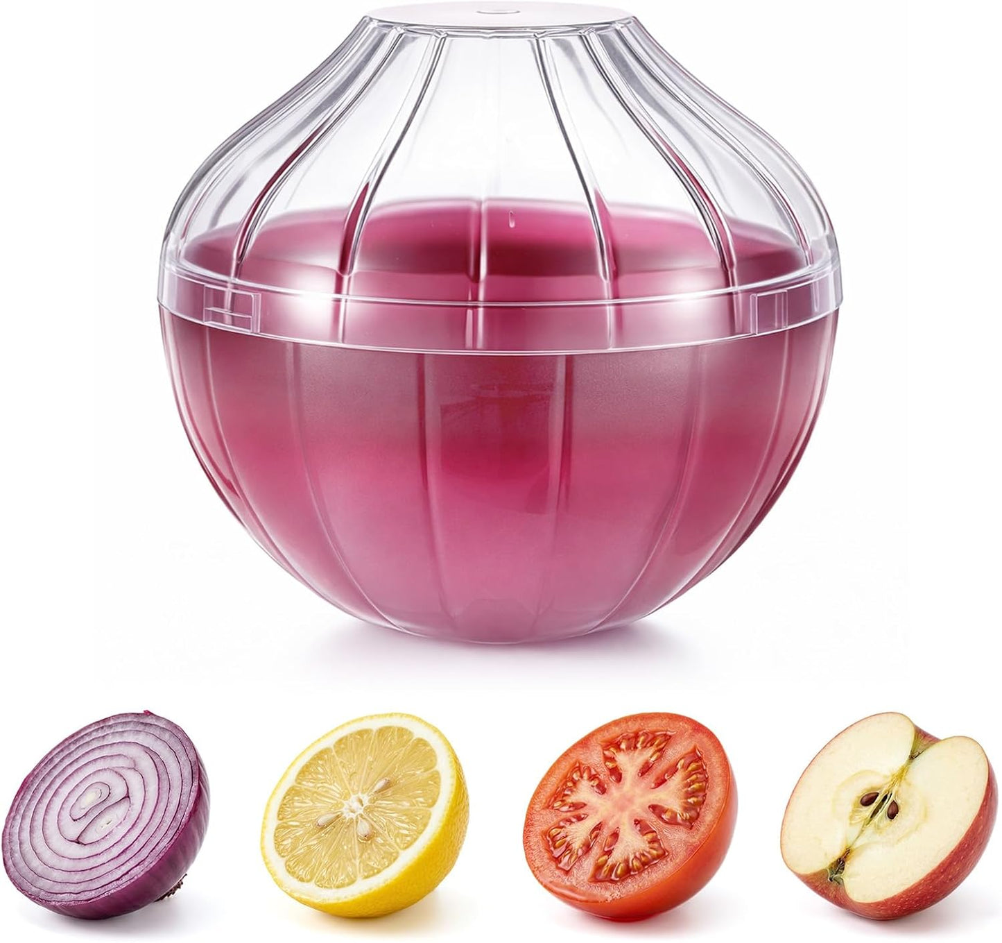Reusable Onion & Tomato Storage Containers, Fruit and Vegetable Keeper Saver for Fridge Onions Keeper for Refrigerator Onions Holder Storage Vegetable Crisper Makes Food Stays Fresh Longer