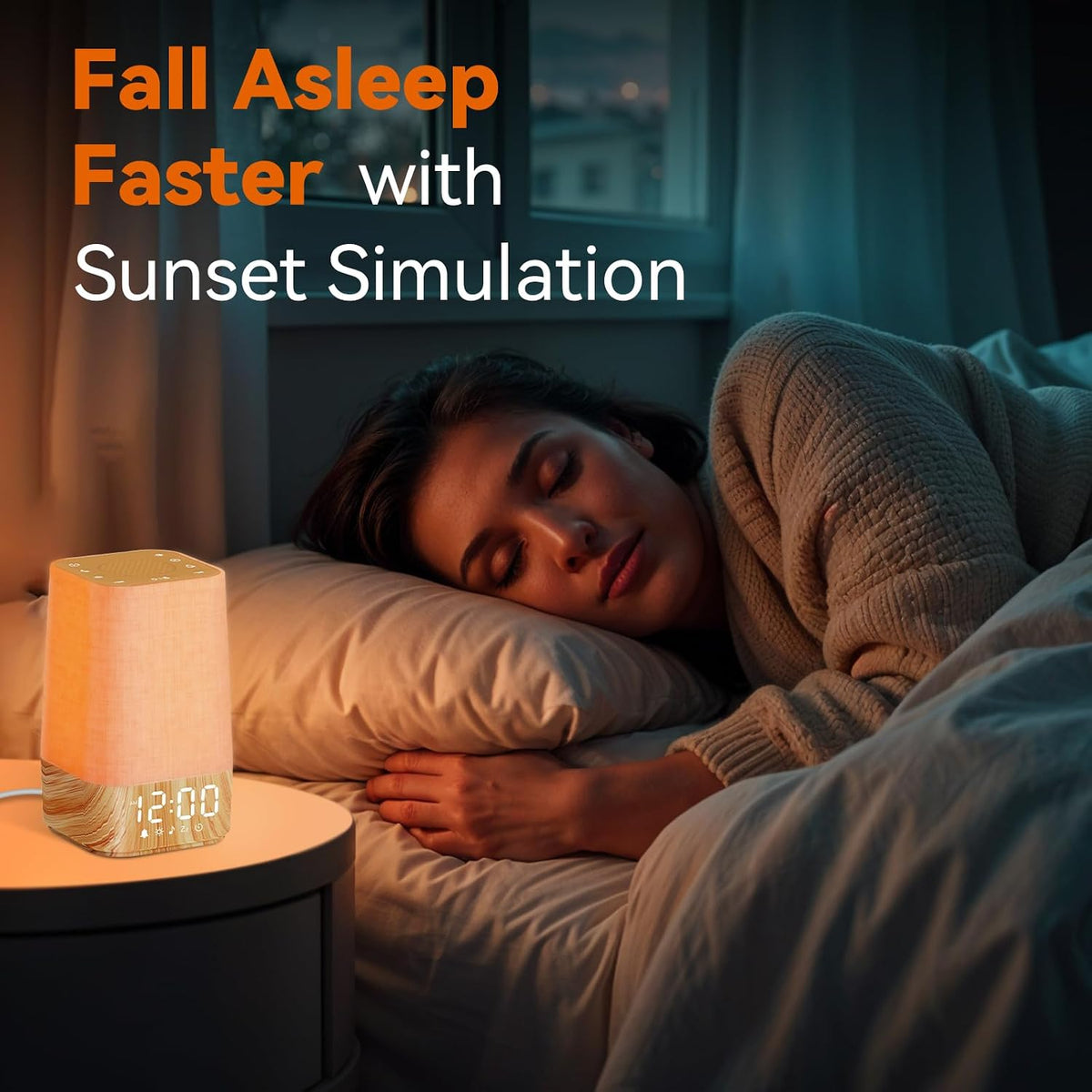 Sunrise Alarm Clock with Sound Machine, Gentle Wake Up Light for Bedroom