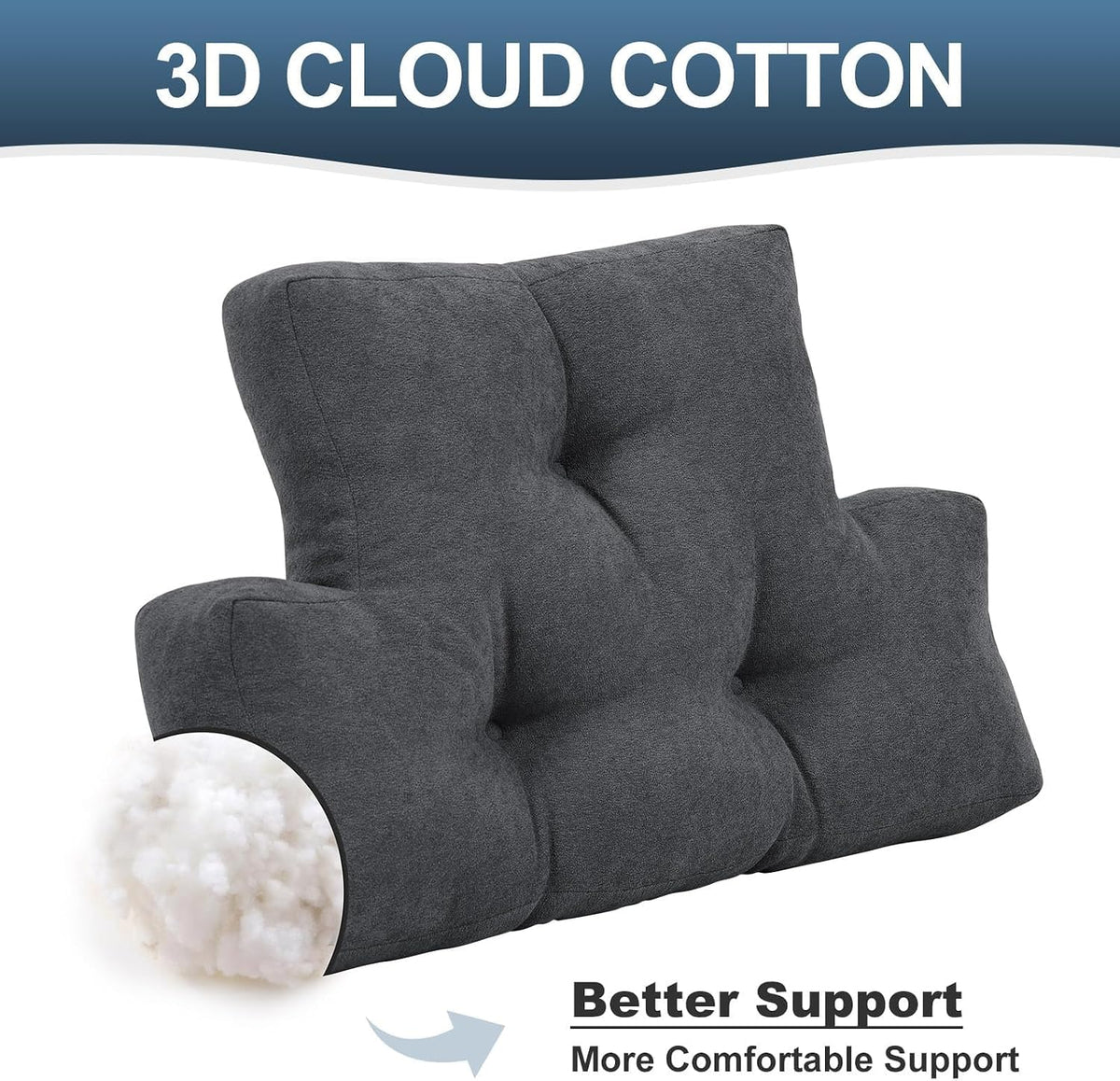 Back Pillow for Recliner Lumbar Support Pillow Soft and Fluffy Back Support Cushion Thick Lumbar Cushion for Chairs, Recliners,Sofa, Couch and Bed for Pain Relief