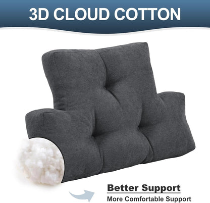 Back Pillow for Recliner Lumbar Support Pillow Soft and Fluffy Back Support Cushion Thick Lumbar Cushion for Chairs, Recliners,Sofa, Couch and Bed for Pain Relief