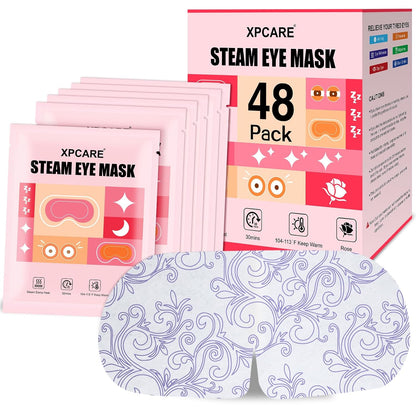 XPCARE 48 Pack Steam Eye Mask Disposable for Dry Eyes Cornea Care-Unscented