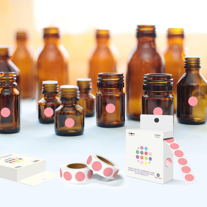 1/2 Inch Round Sticker,4 Rolls 2000Pcs Small Dot Stickers Color-Code Dots | Red+Yellow+Blue+Green 1.3cm Small Stickers Round Color Coding Circle Dots Stickers, Roll Dot Sticker Label for Office Home